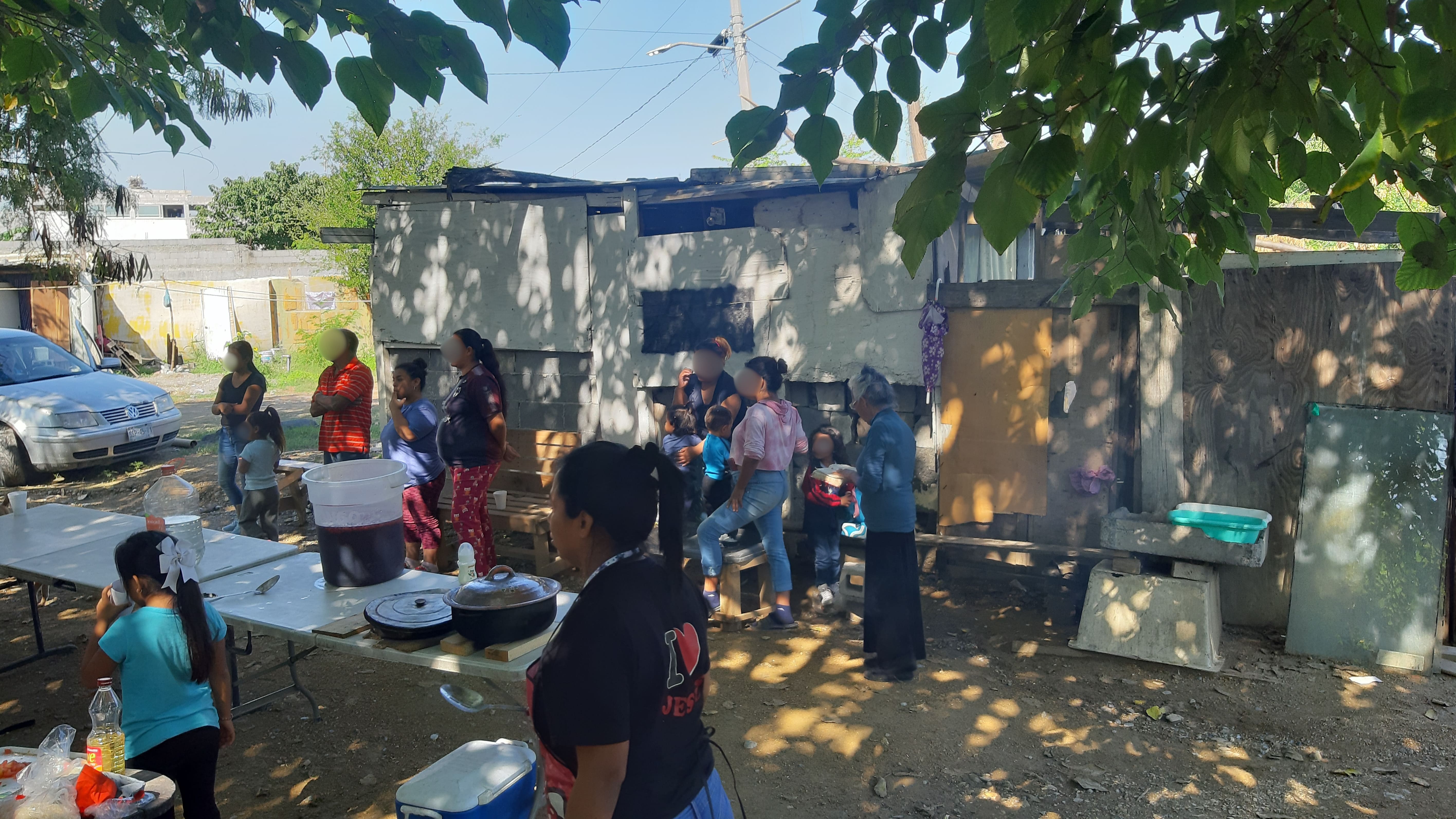 Cooking family size meals as a community