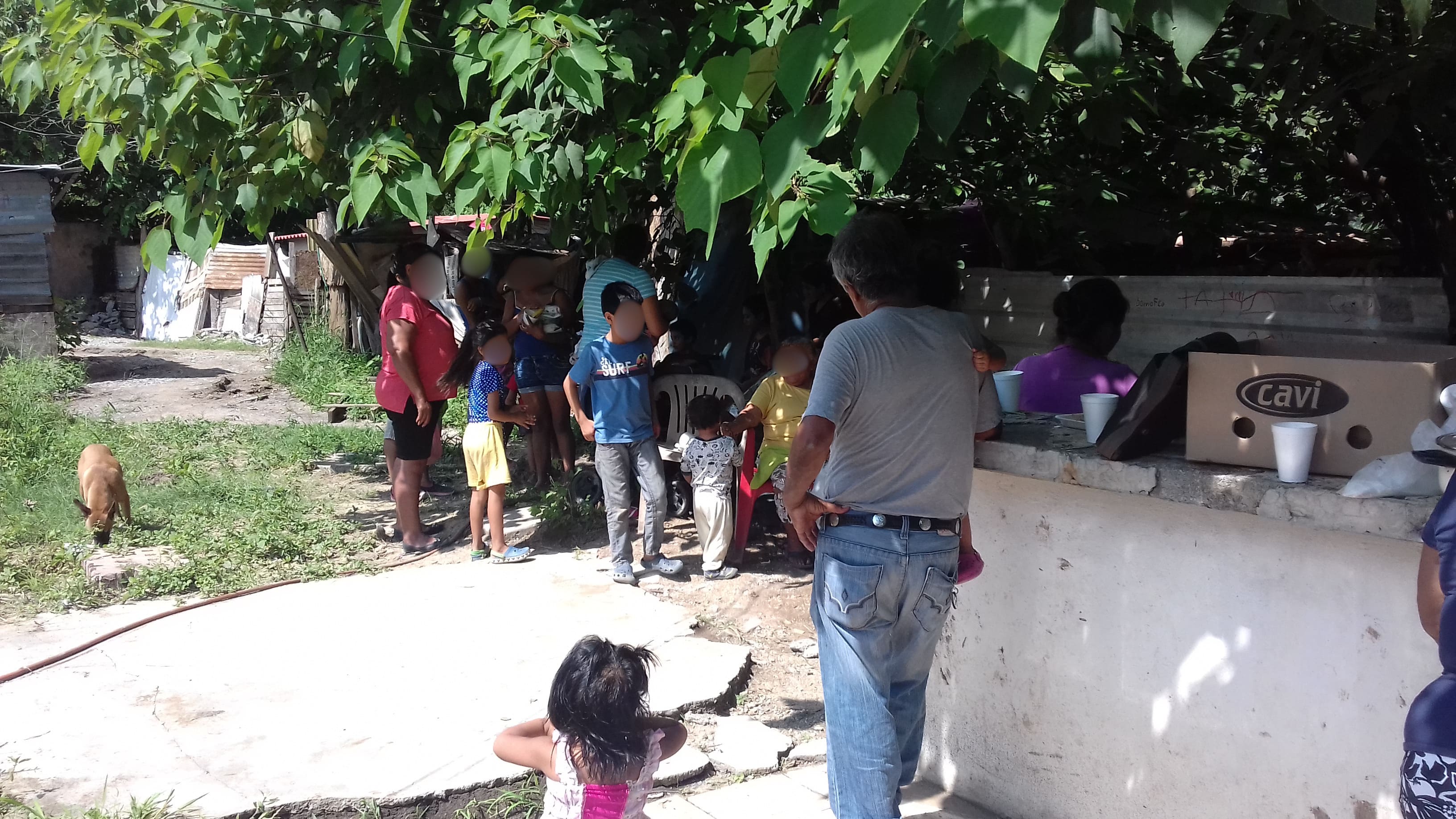 Hot meals distributed to children